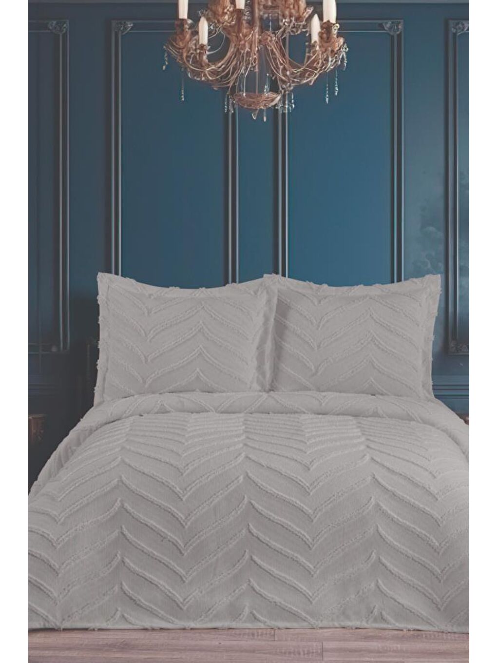 Perota Soft Çift Kişilik Pike Takımı Gri