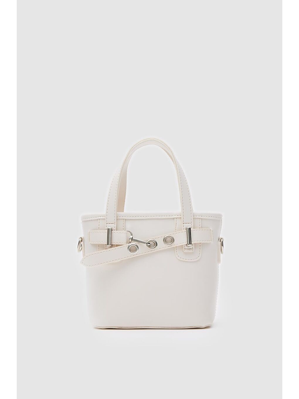 Ekru Papillon Vintage Çapraz Çanta Krem