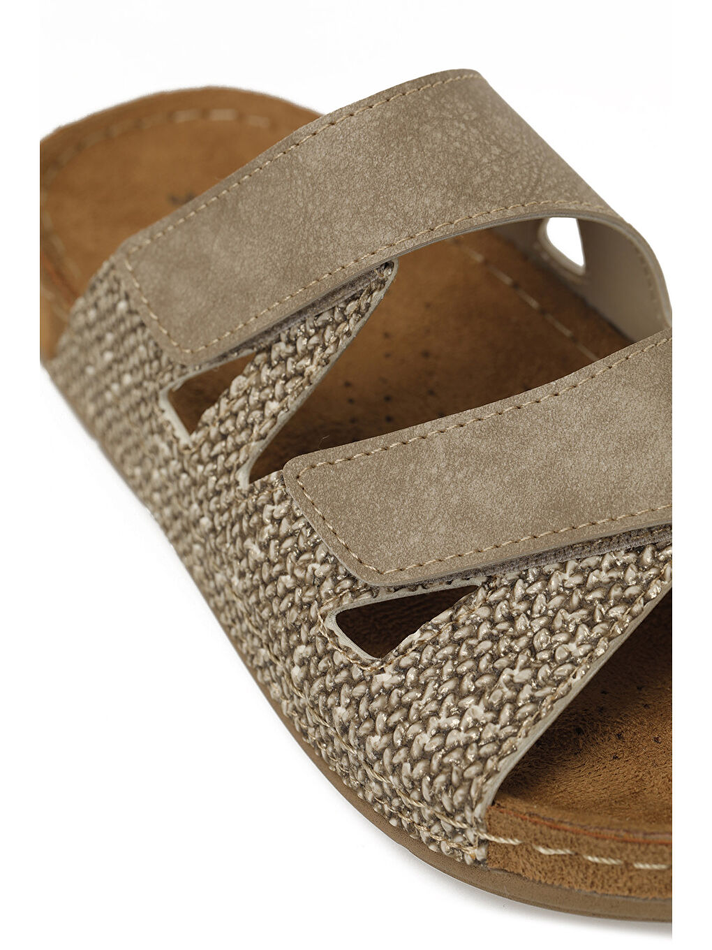 Bej 167194.Z6FX Vizon Kadın Düz Terlik-6