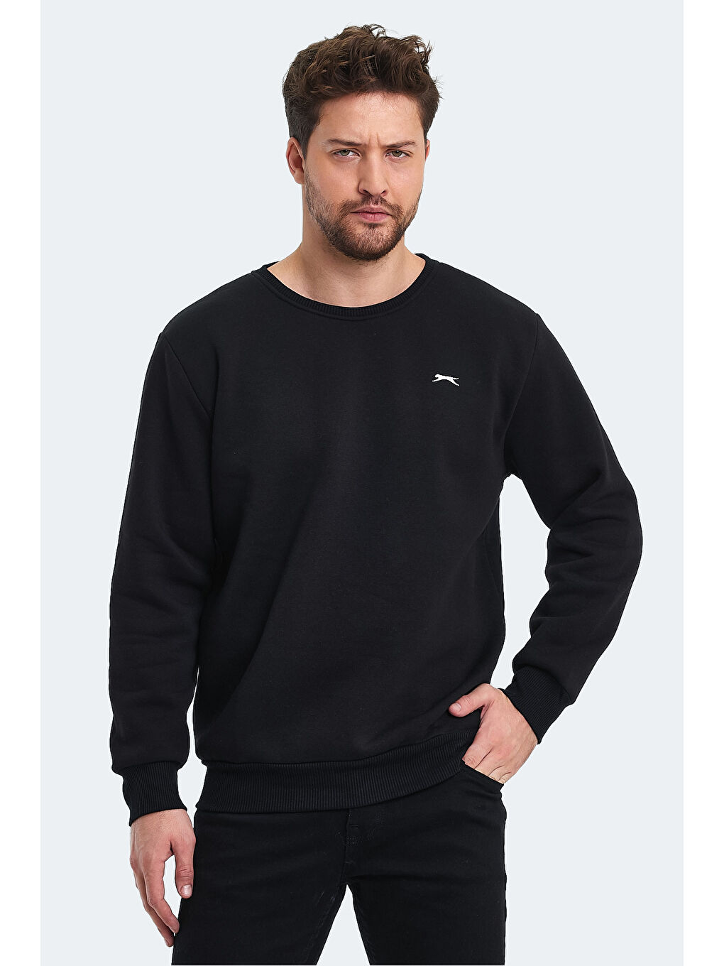 SLAZENGER KONNOR IN Erkek Sweatshirt Siyah