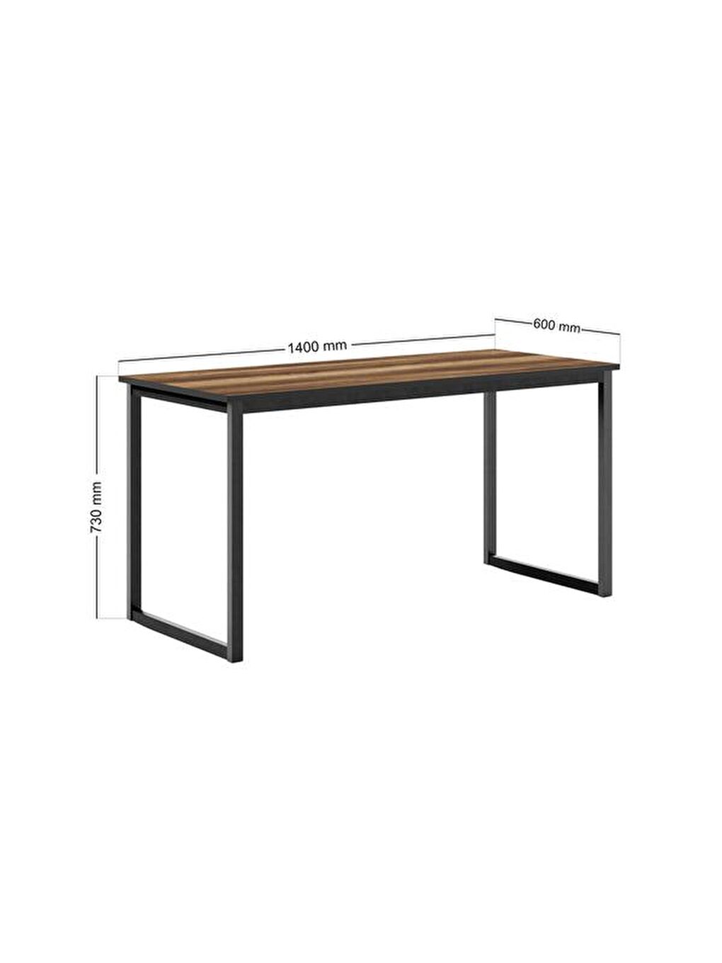 Kahverengi 140 cm Çalışma Masası - Barok Ceviz-6