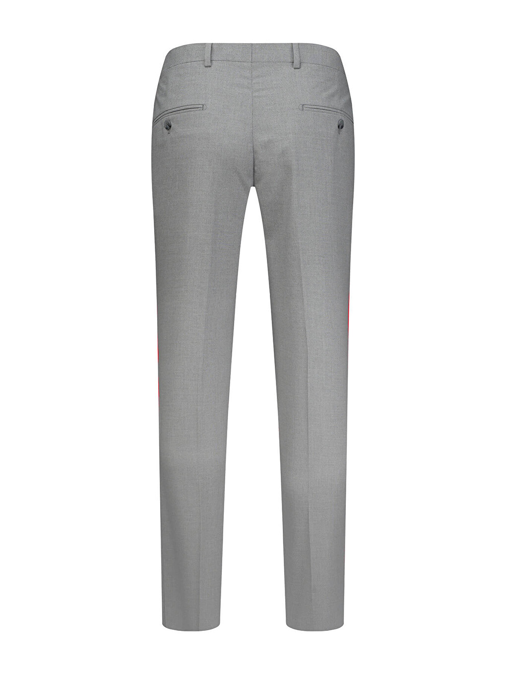Gri Regular Fit Yandan Cepli Kumaş Pantolon-2