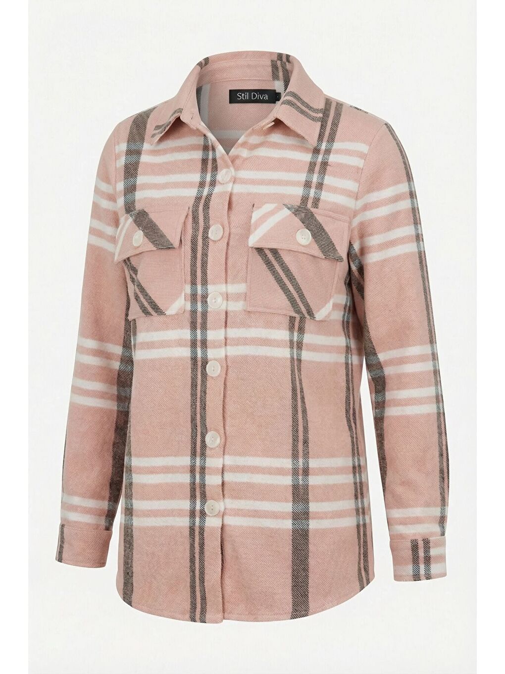 Kahverengi Büyük Beden Düğmeli Cepli Kahve Oduncu Gömlek 301380-6