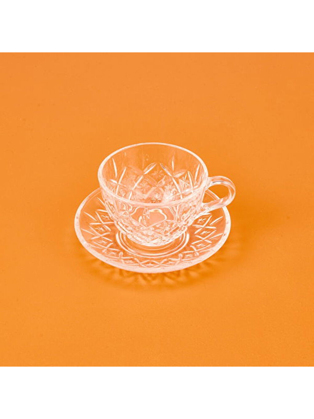 Renksiz Esta 12 Parça Cam Çay Fincan Seti - Şeffaf-3