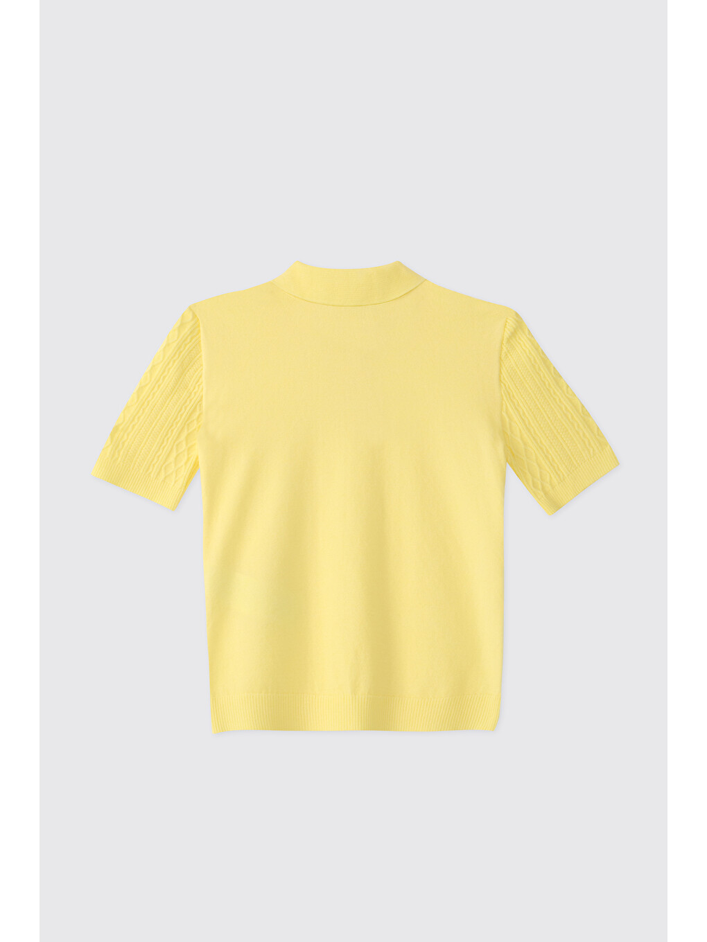 Kız Çocuk Polo Yaka Sarı Triko-1