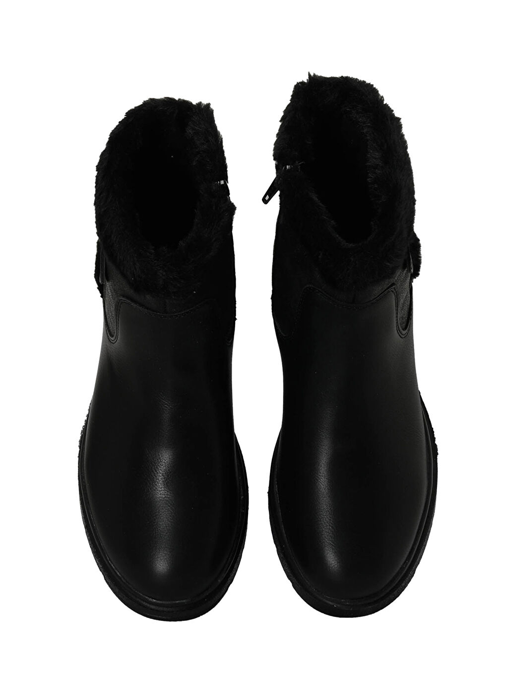 166693.Z4PR Siyah Kadın Düz Bot-3