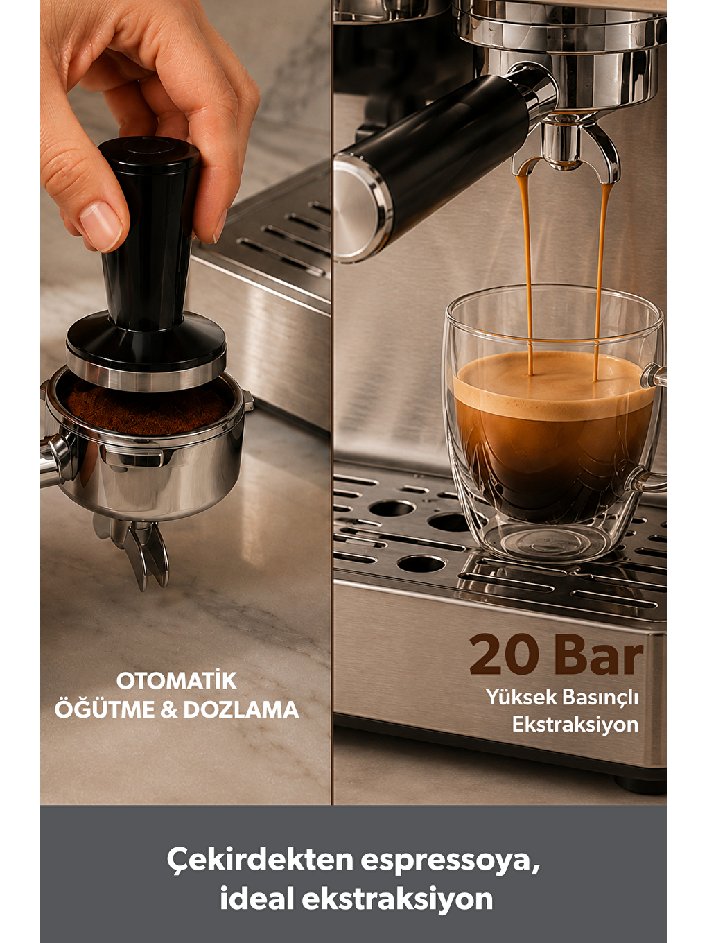 Latteprimo 5017h Çekirdek Öğütücülü Espresso Makinesi-4