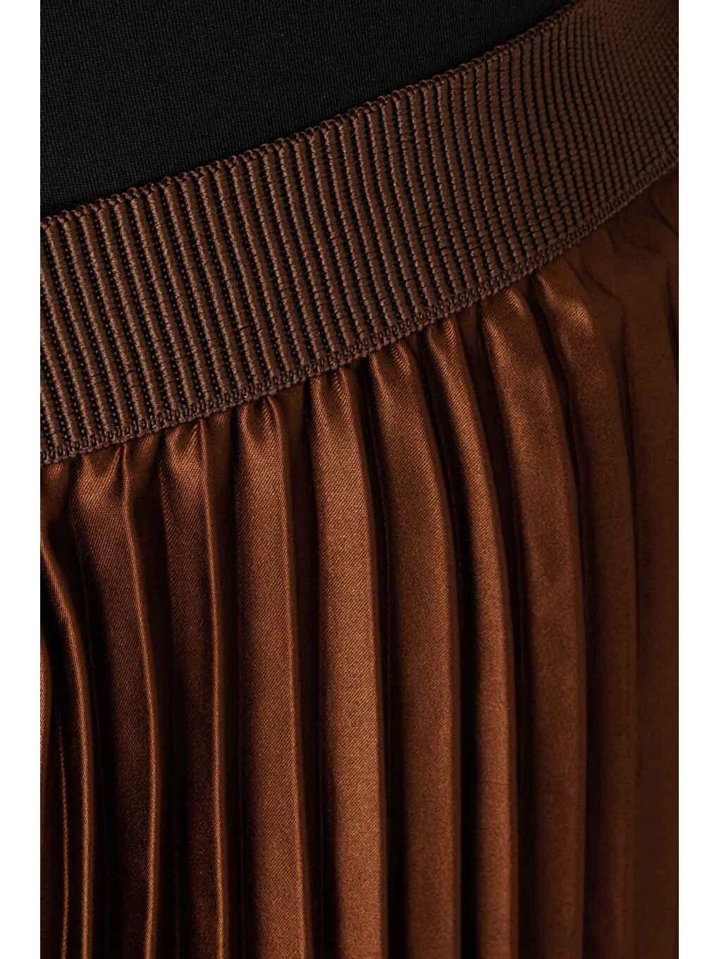 Kahverengi Pilisoley Saten Etek - Kahve-3