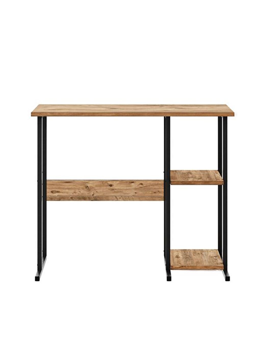 Kahverengi Raflı Çalışma Masası - Atlantik Çam-4