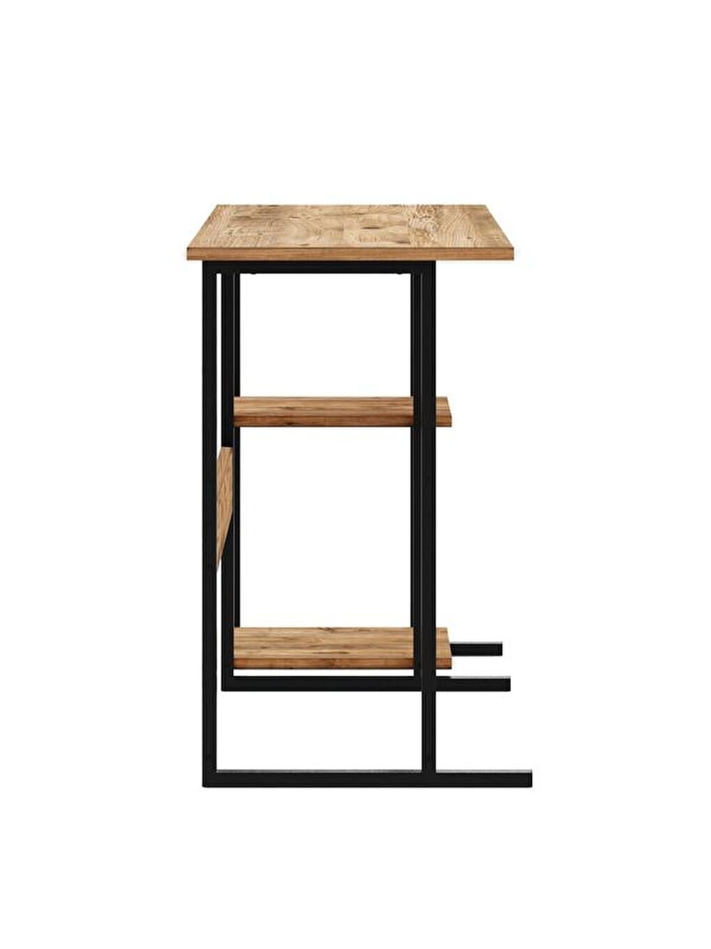 Kahverengi Raflı Çalışma Masası - Atlantik Çam-6