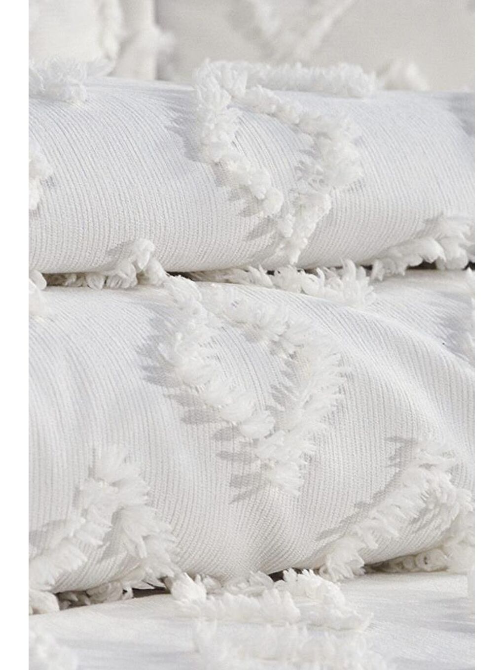 Ekru Karoks 3 Parça Çift Kişilik Pike Takımı Krem-1