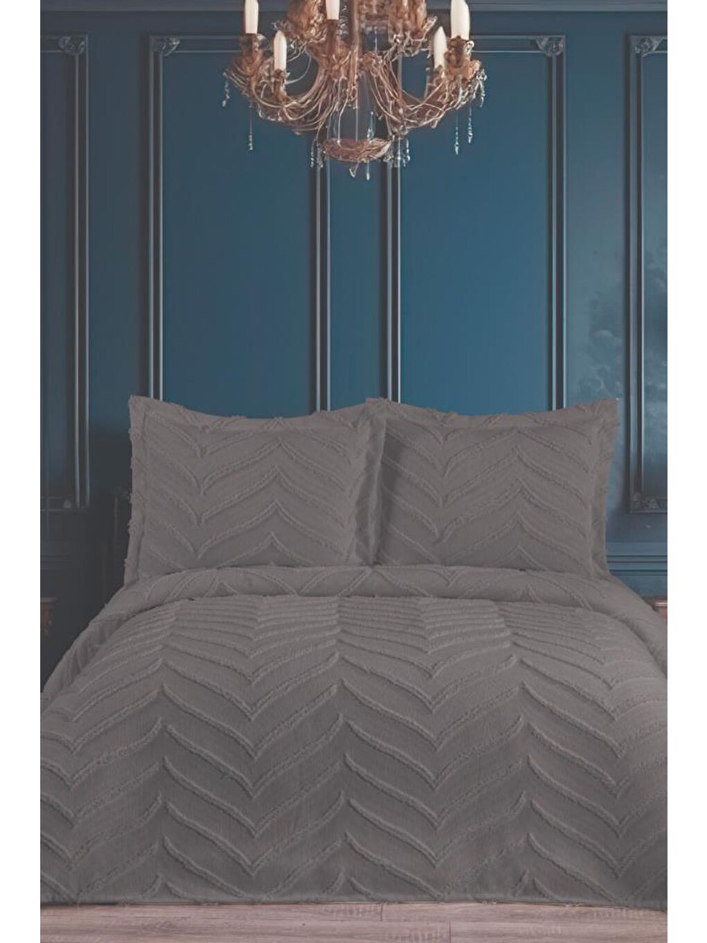 Perota Soft Çift Kişilik Pike Takımı Antrasit