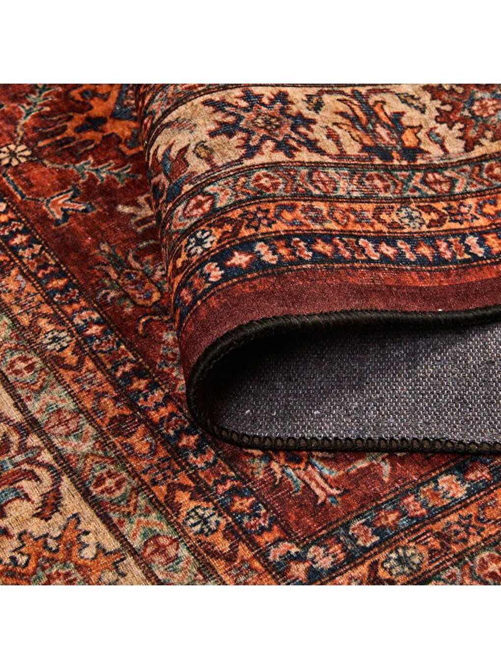 Soft Line Afgan Desenli Halı - Kırmızı - 120x180 cm-4