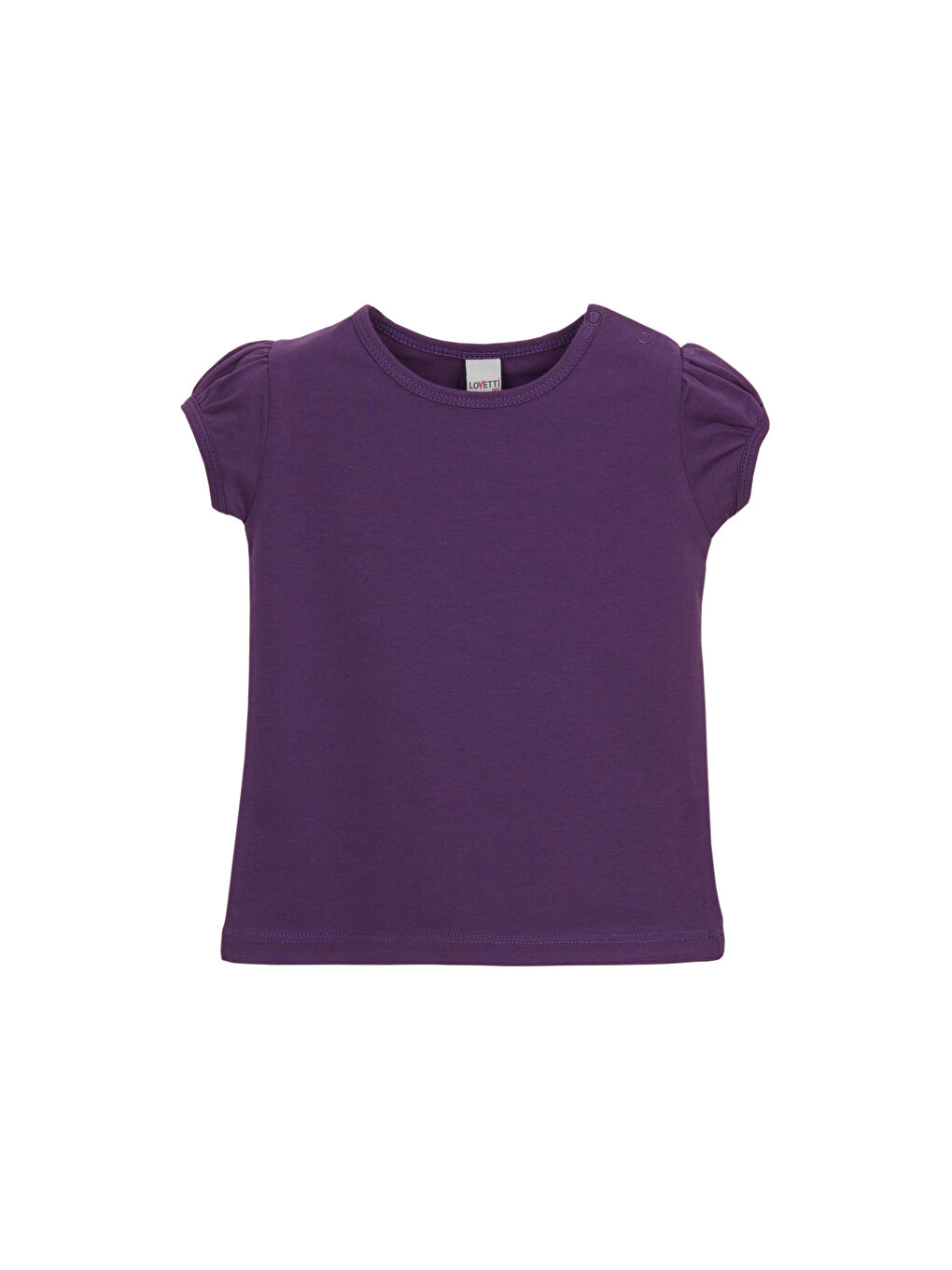 Mor Basic Kız Bebek Çıtçıtlı Sıfır Yaka Karpuz Kol Tişört