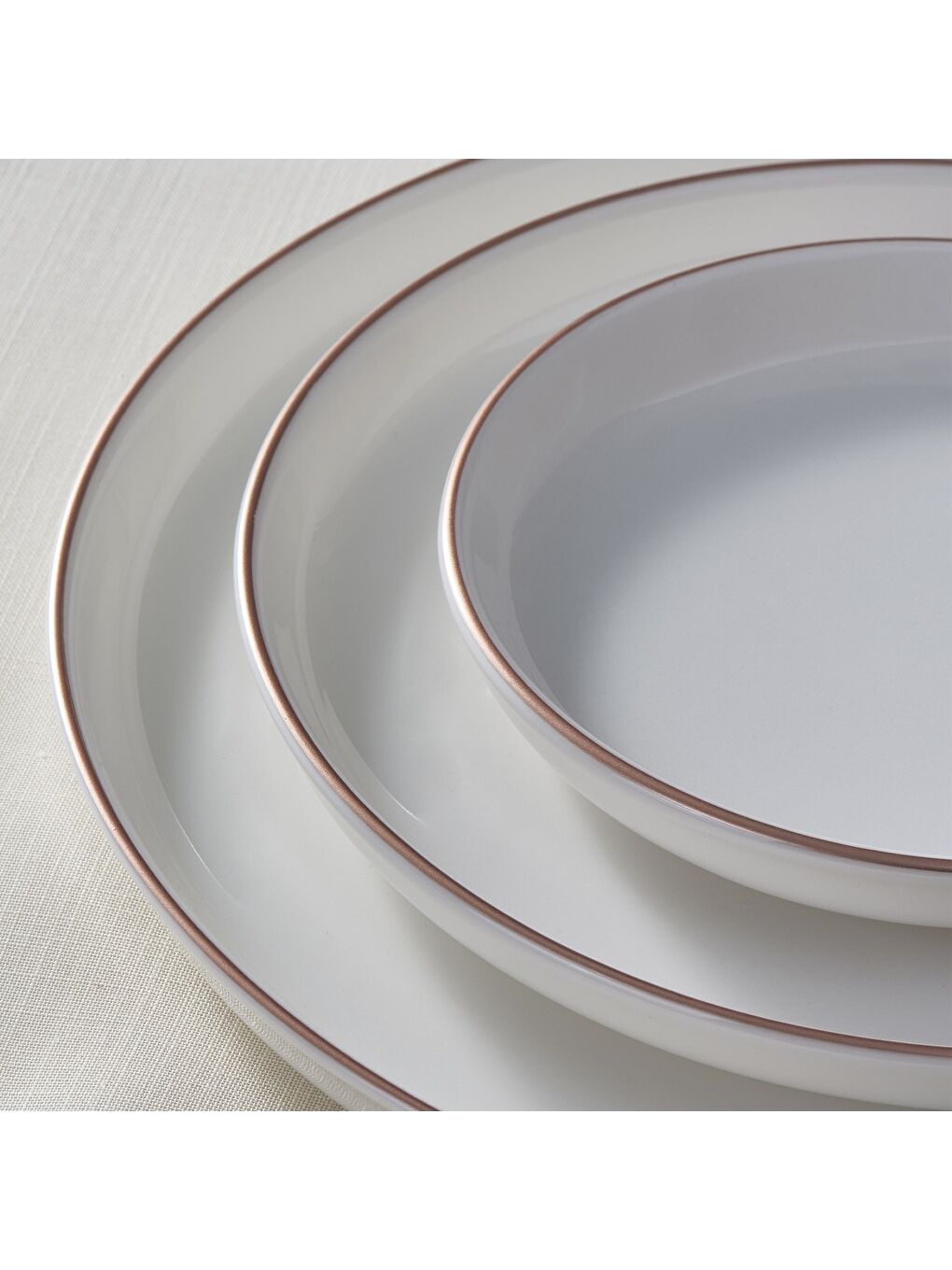 Ekru Bilbao 16 Parça 4 Kişilik Bone Yemek Takımı - Copper Bakır-2