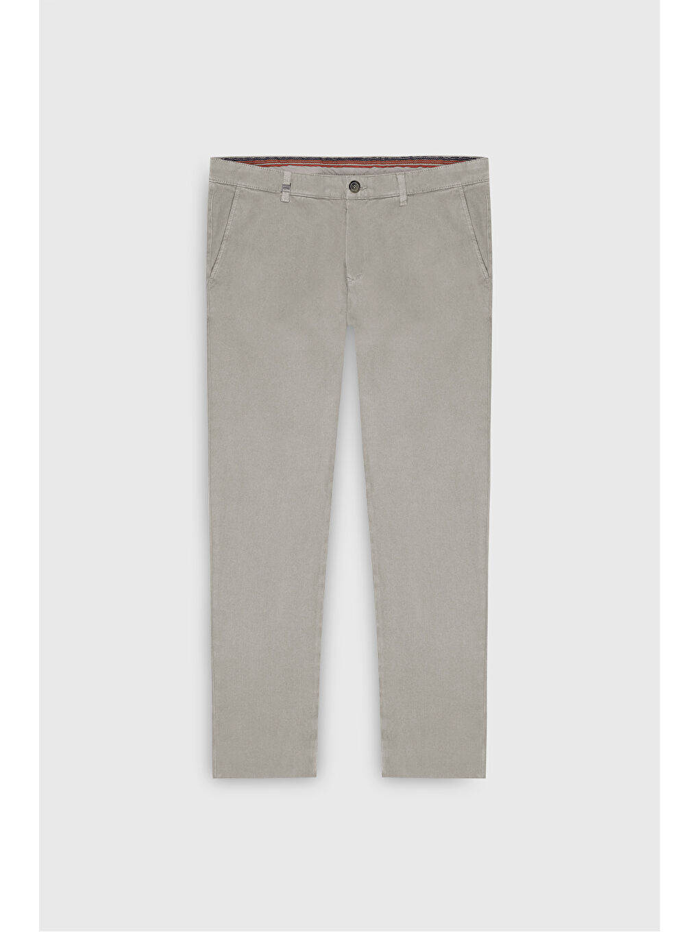 Erkek Bej Pamuklu Dar Kesim Armürlü Yan Cep Esnek Casual Pantolon