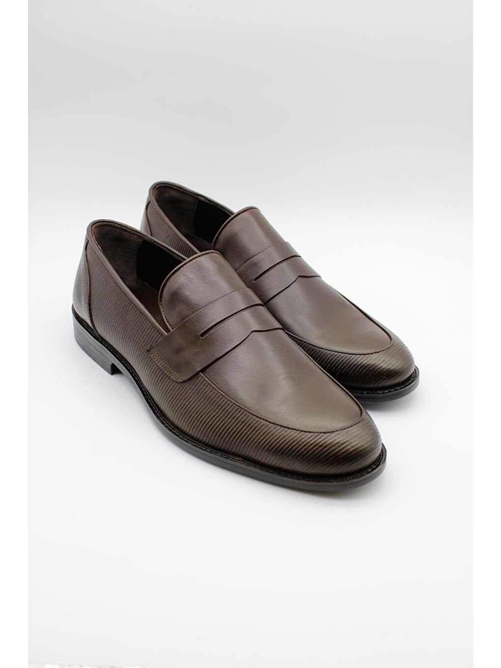 Koyu Kahverengi Hakiki Deri Analin Klasik Ayakkabı 1033235128-2