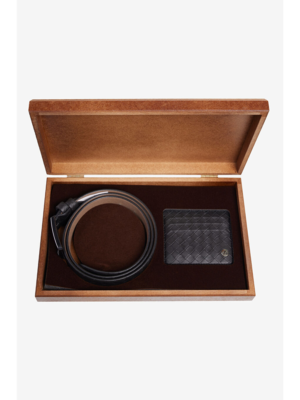 Erkek Siyah Kemer - Kartlık Aksesuar Set-1