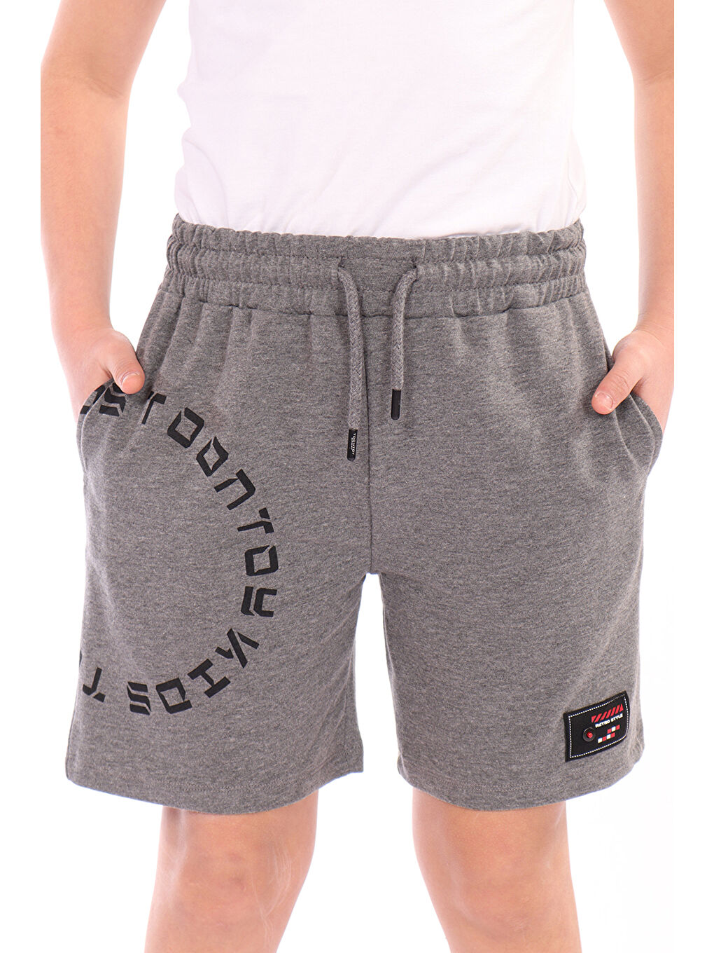 Antrasit Erkek Çocuk Kids Baskılı Şort