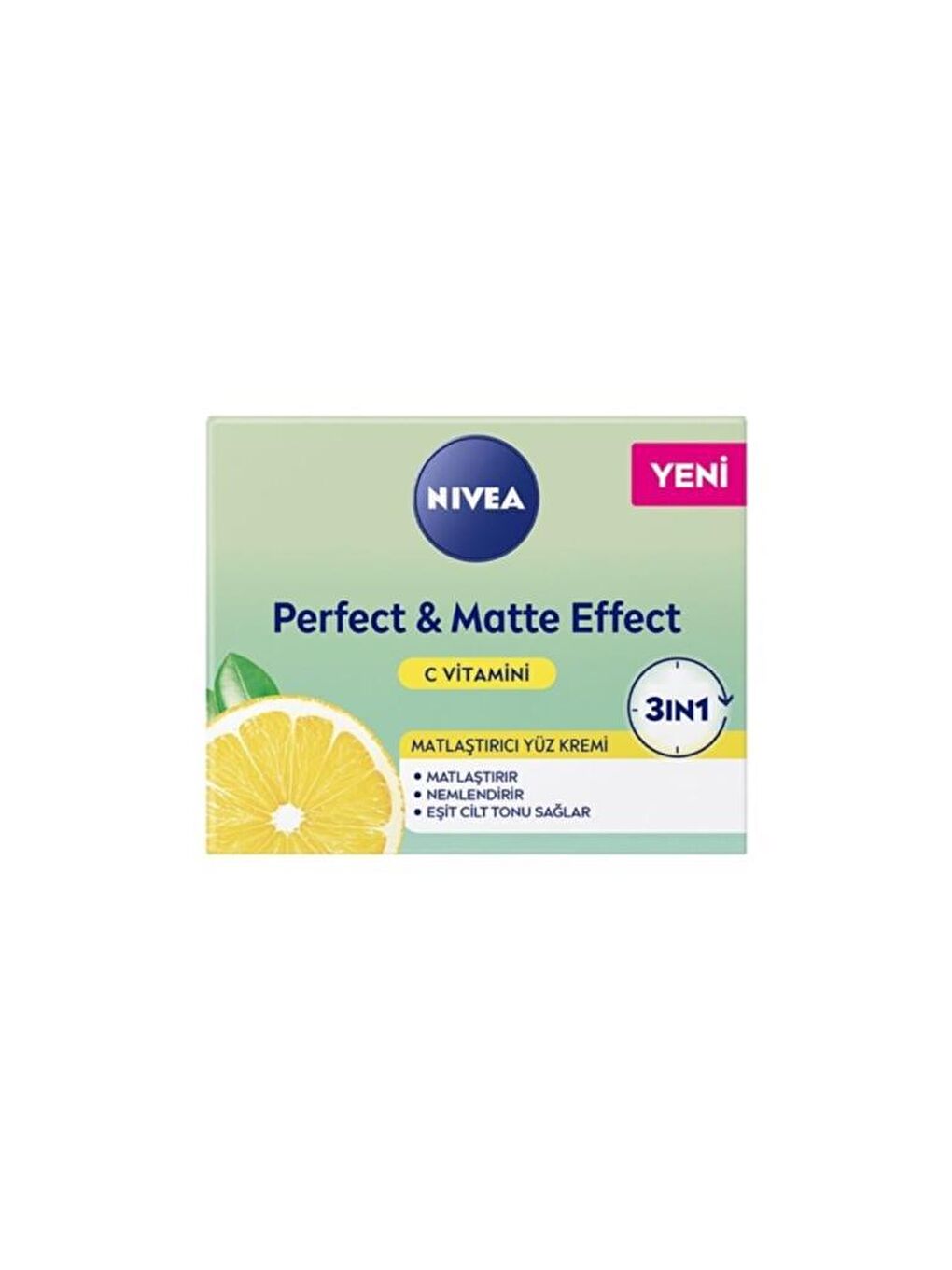 NIVEA Şeffaf Perfect&Matte Effect C Vitaminli Yüz Bakım Kremi (50 ml), Matlaştırıcı, Ne mlendirici Yüz Kremi, - 2