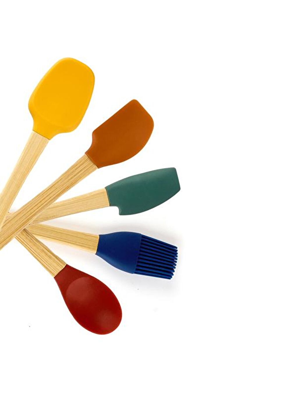 Karışık 5'li Silikon Spatula Seti - Renkli - 21 cm