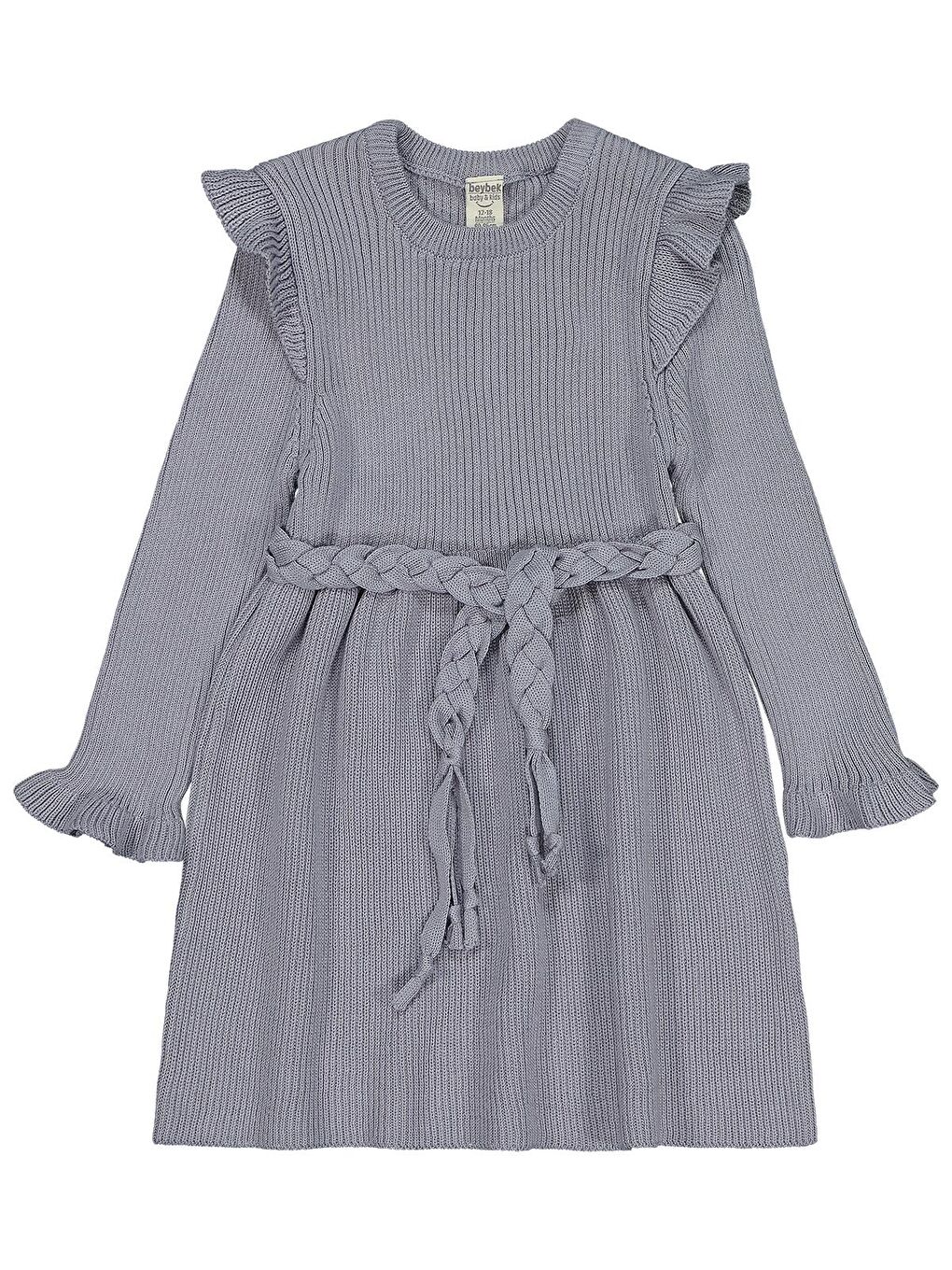 Beybek Triko 12-36 Ay Elbise - Mavi 18-24 Ay