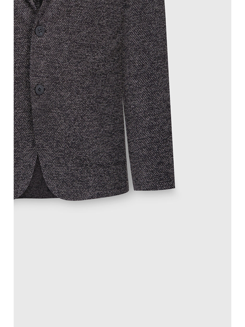 Erkek Siyah Slim Fit Dar Kesim Mono Yaka Armürlü Torba Cepli Ceket-7