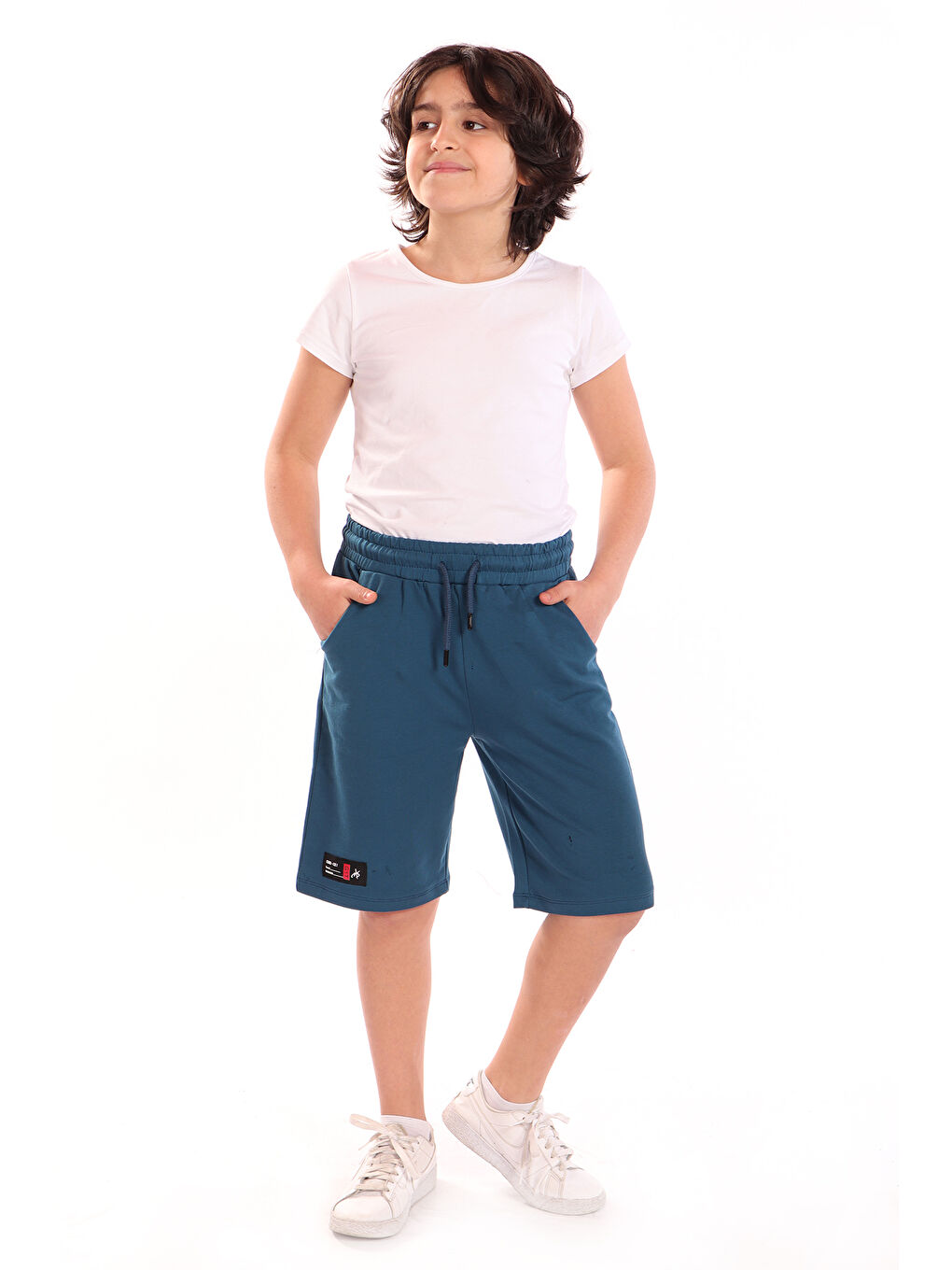 Petrol Erkek Çocuk Paça Armalı Şort