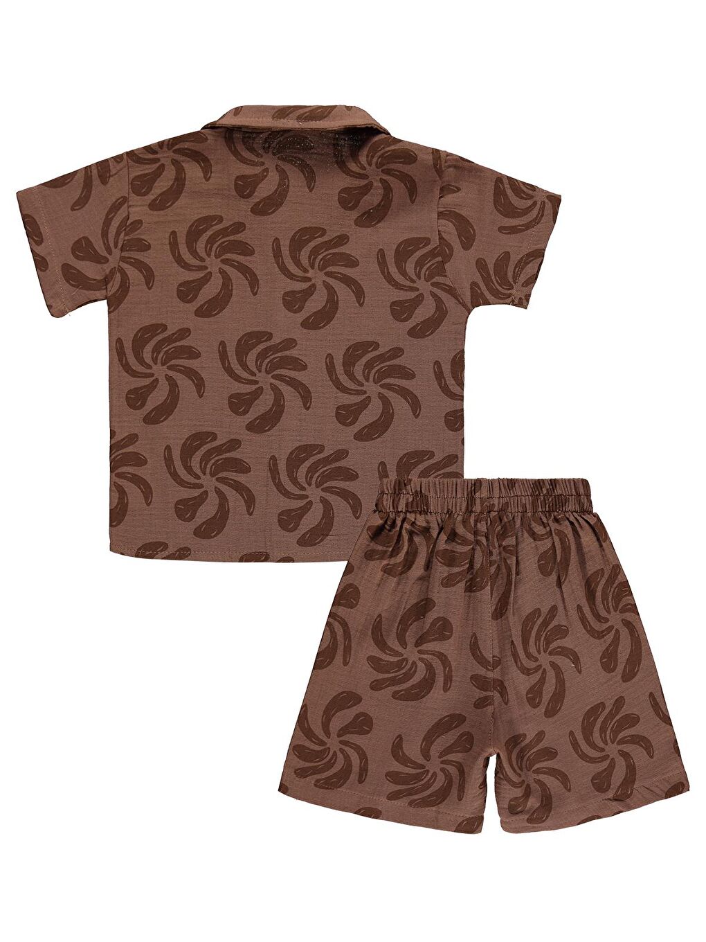 Kahverengi Boys Empirme Gömlekli 2-5 Yaş Takım - Kahve-1