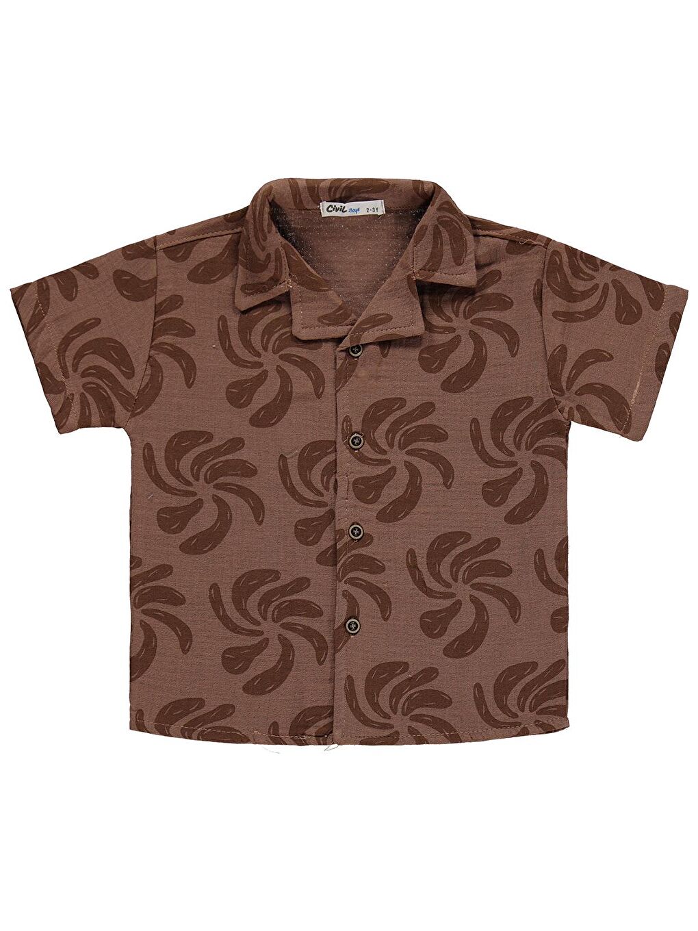 Kahverengi Boys Empirme Gömlekli 2-5 Yaş Takım - Kahve-3