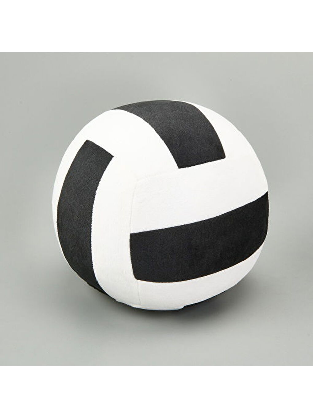 Soft Voleybol Topu Figürlü Yastık - Siyah / Beyaz - 20 cm