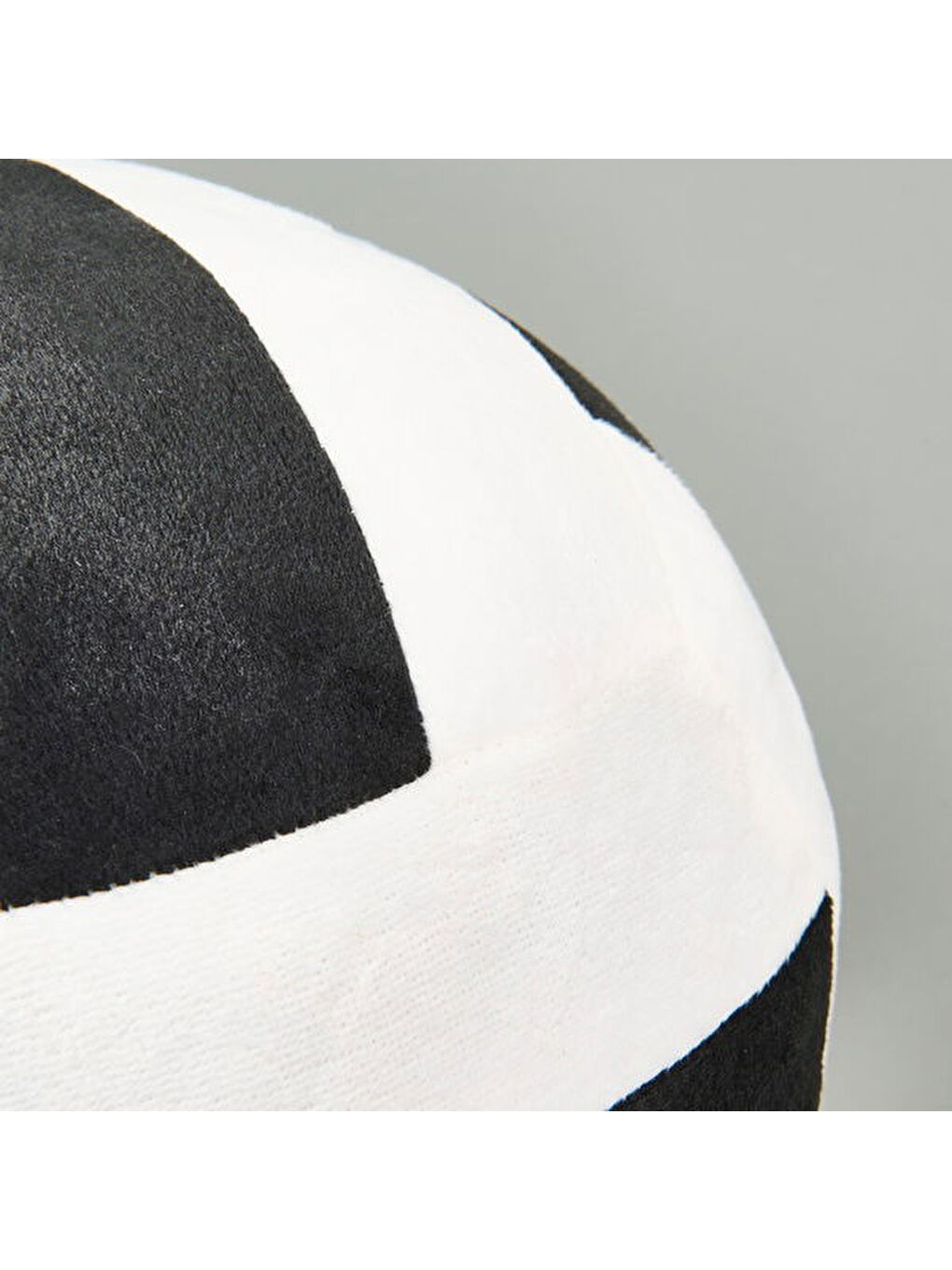 Soft Voleybol Topu Figürlü Yastık - Siyah / Beyaz - 20 cm-2