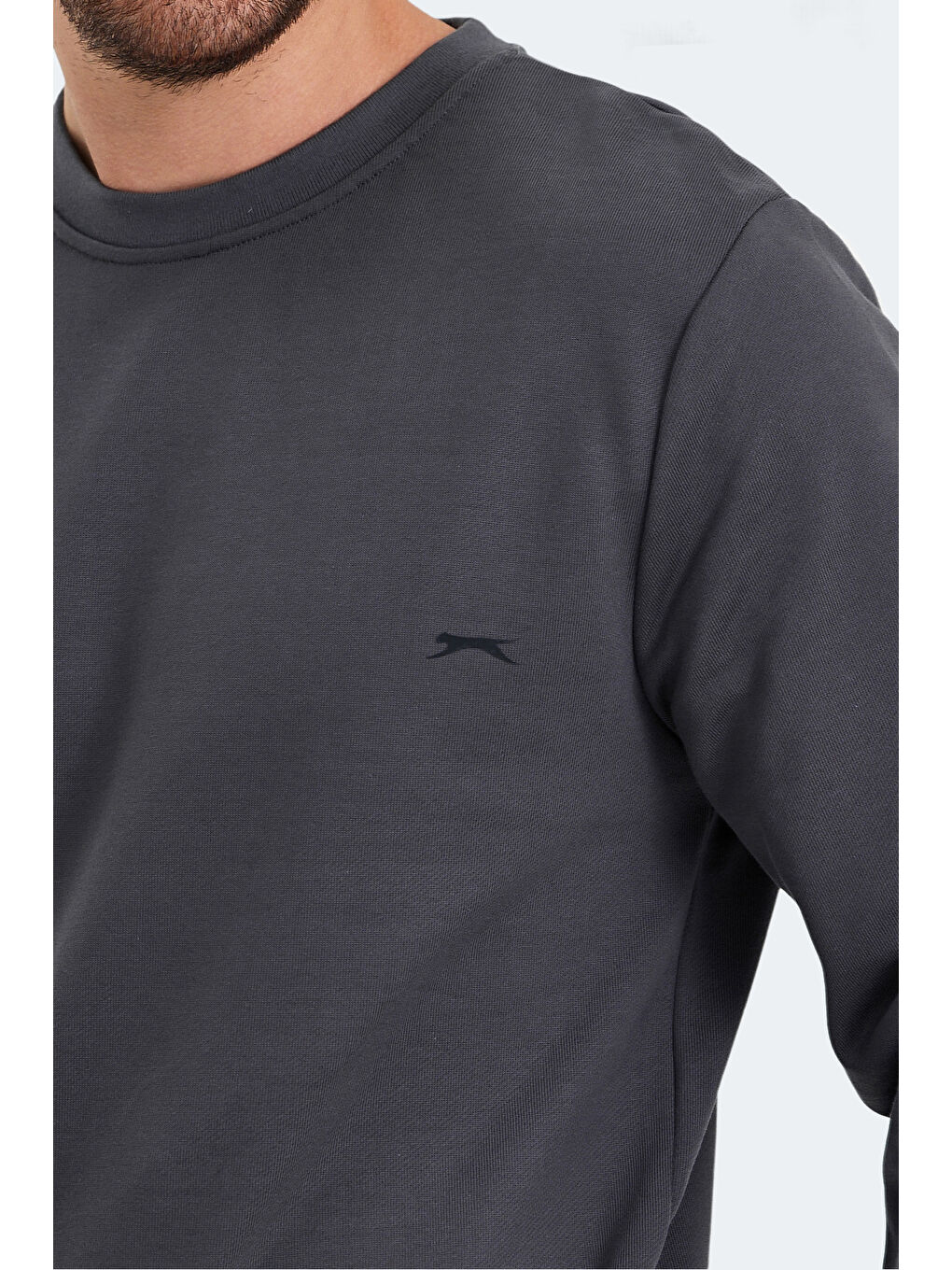 SLAZENGER KONNOR IN Erkek Sweatshirt Koyu Gri - 3