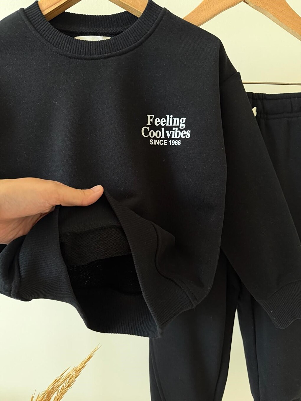 Karışık Çocuk Cool Vibes Baskılı Sweatshirt Ve Eşofman Altı Takımı-2