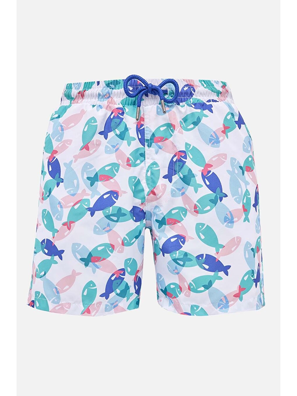 Karışık Erkek Standart Fit Hızlı Kuruyan Desenli Mayo Deniz Şortu