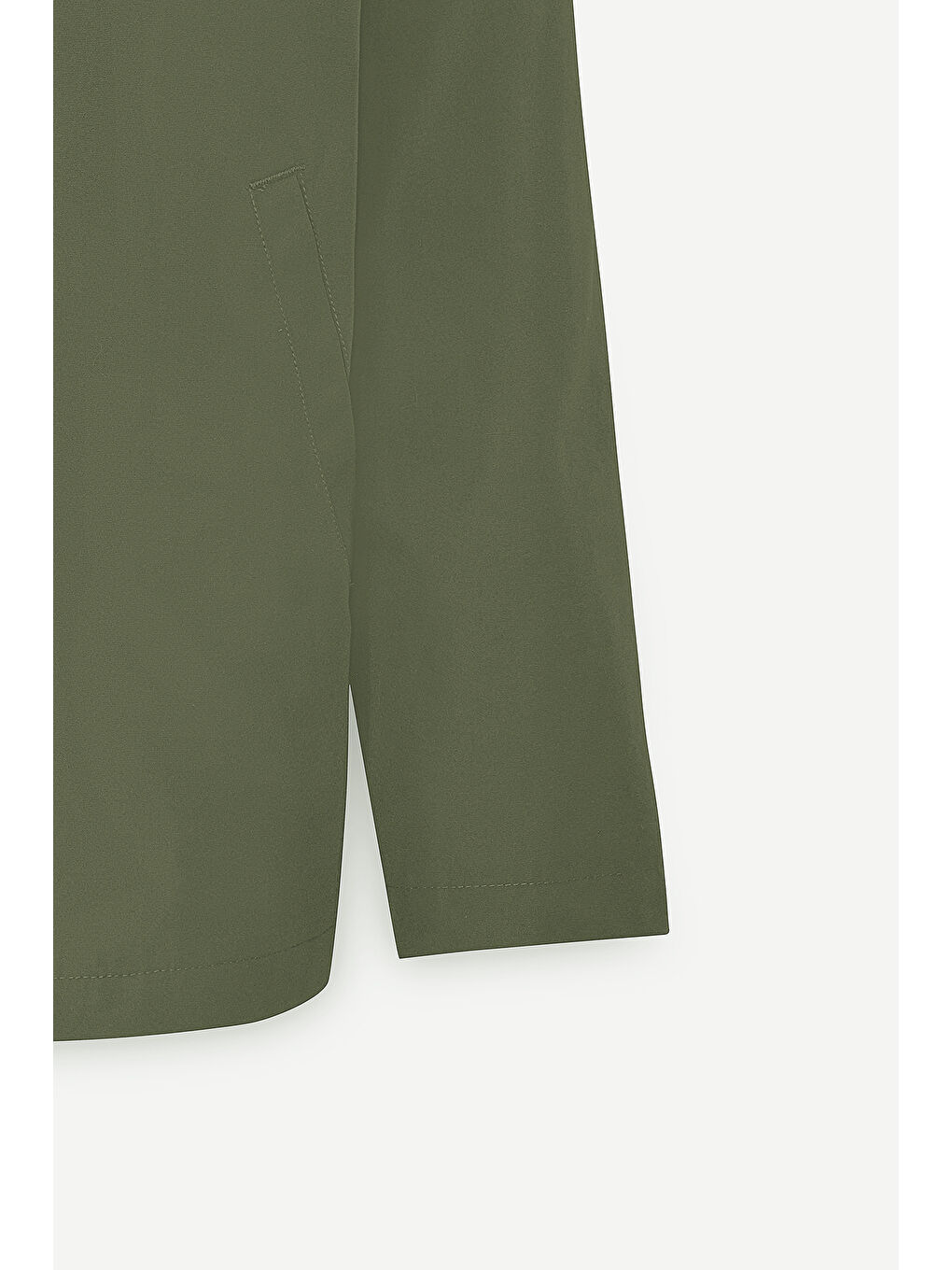 Erkek Haki Standart Fit Normal Kesim Gömlek Yaka Cepli Rahat Mont-8