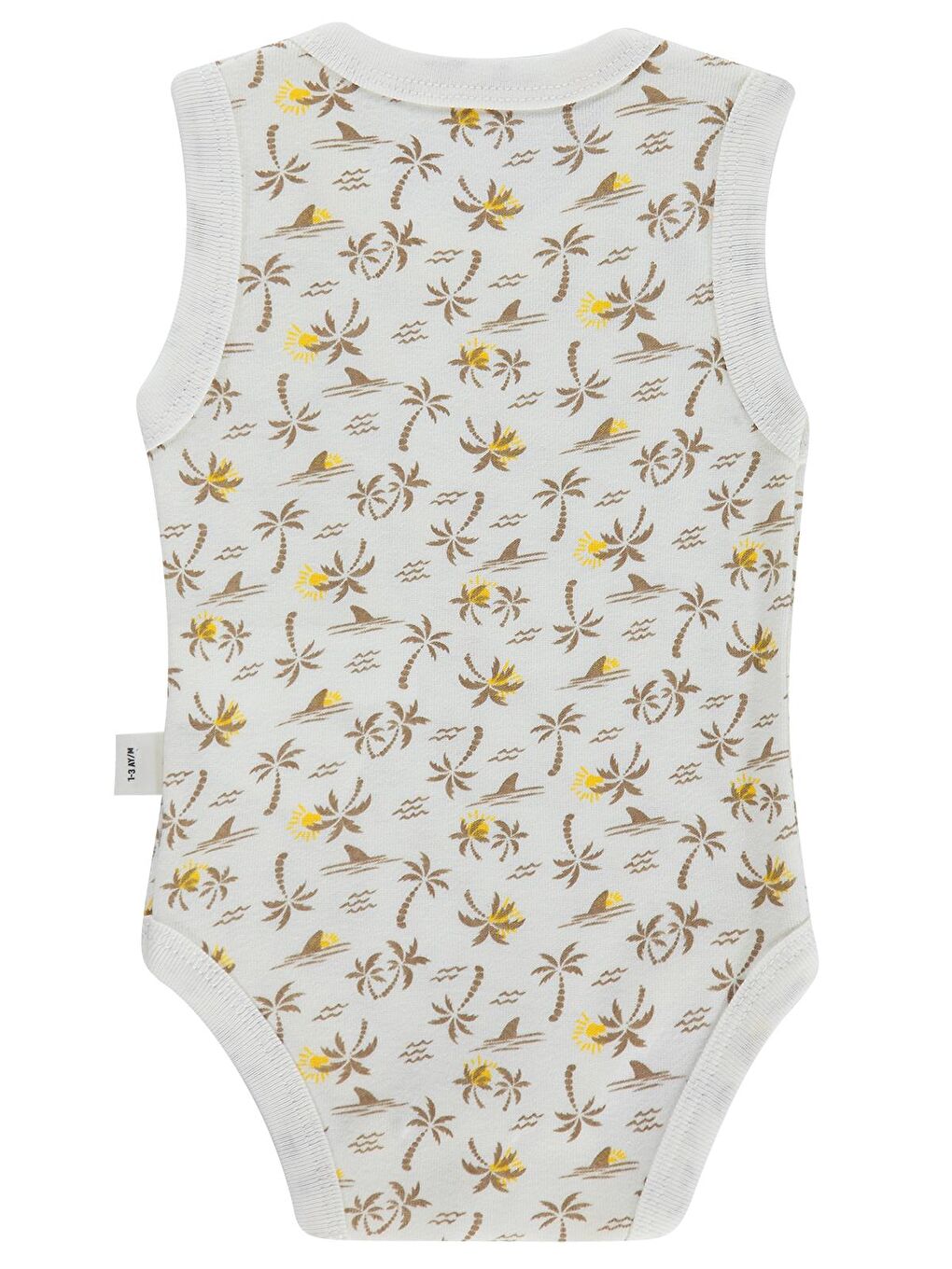 Baby Palmiye Empirme 0-24 Ay Çıtçıtlı Badi - Ekru-1