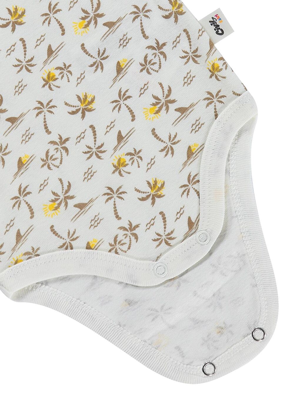Baby Palmiye Empirme 0-24 Ay Çıtçıtlı Badi - Ekru-2