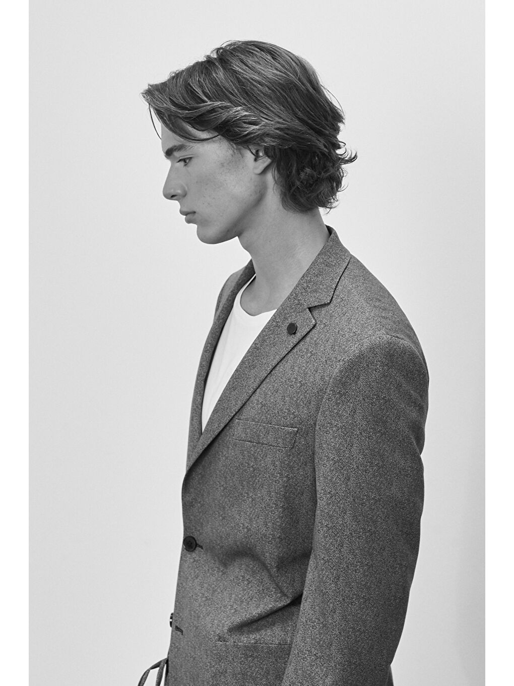 Kahverengi Erkek Kahve-Siyah Slim Fit Dar Kesim Mono Yaka Desenli Takım Elbise-4