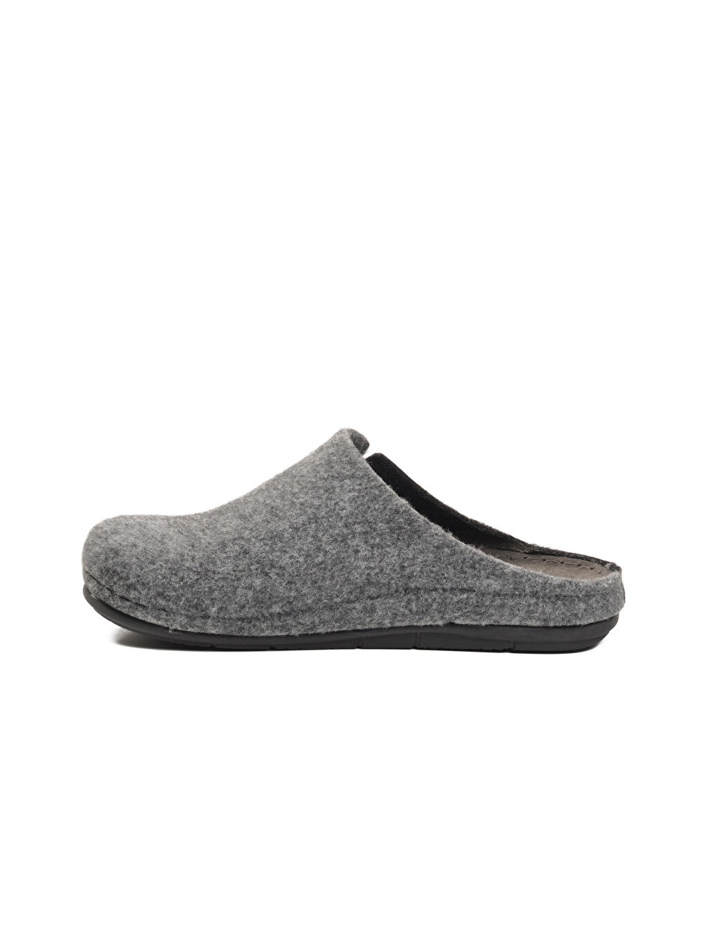 Gri Siyah Anatomik Keçe Erkek Ev Terlik K-63.007 M-1