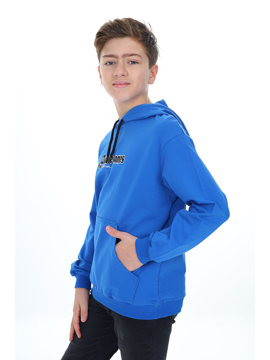 Mavi Erkek Çocuk Baskılı Sweatshirt-3