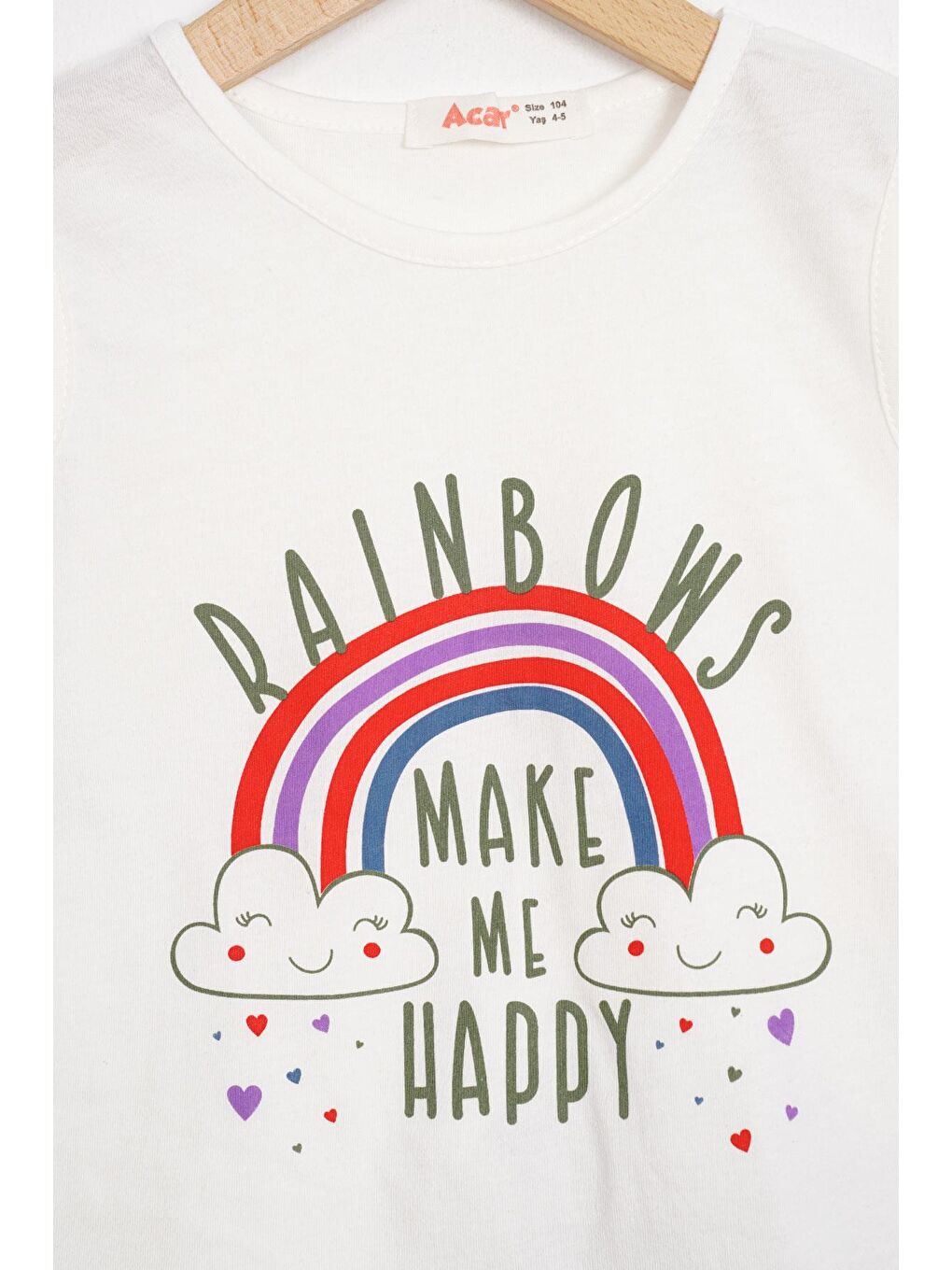 Lila Sıfır Kol Baskılı Çizgili Ekru Haki Renk Kız Çocuk Şortlu Takım-1