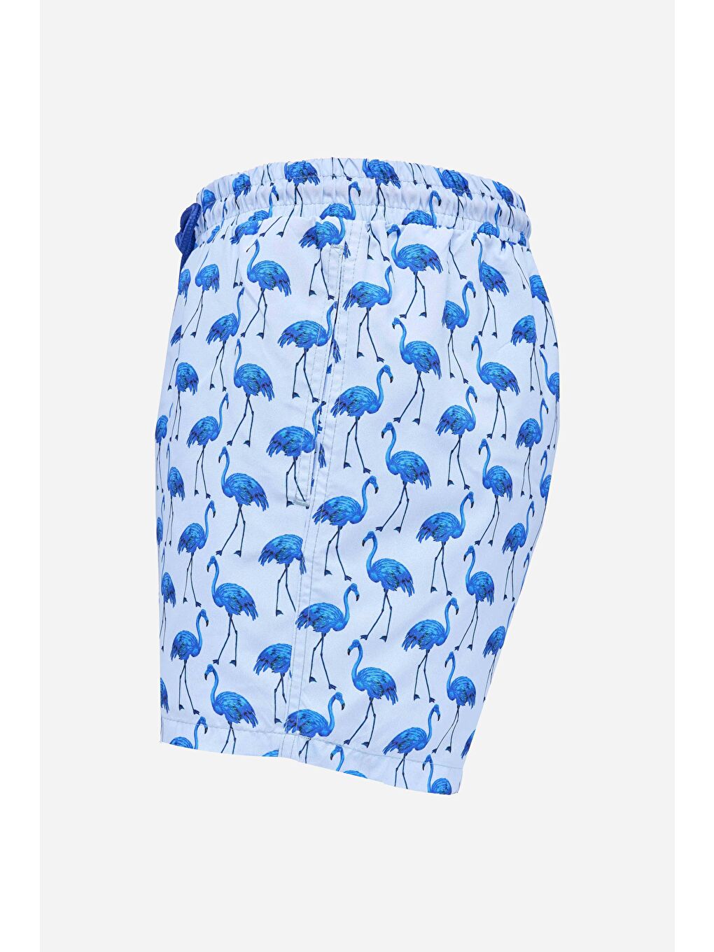 Karışık Erkek Standart Fit Hızlı Kuruyan Desenli Beyaz Mayo Deniz Şortu-1