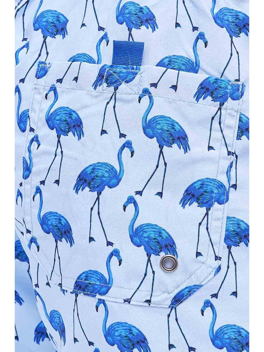 Karışık Erkek Standart Fit Hızlı Kuruyan Desenli Beyaz Mayo Deniz Şortu-2