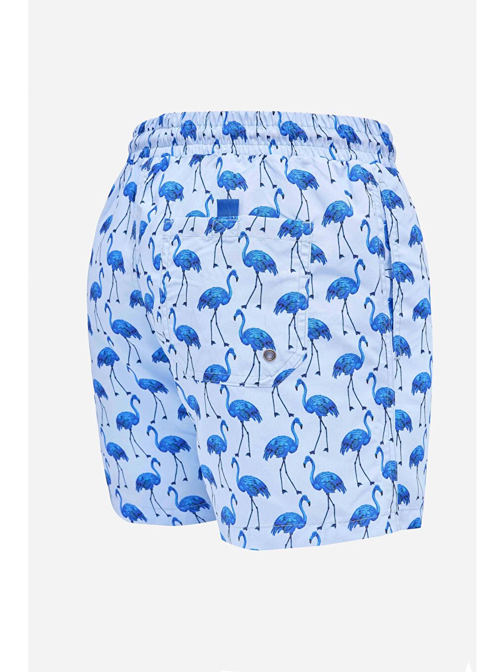 Karışık Erkek Standart Fit Hızlı Kuruyan Desenli Beyaz Mayo Deniz Şortu-3