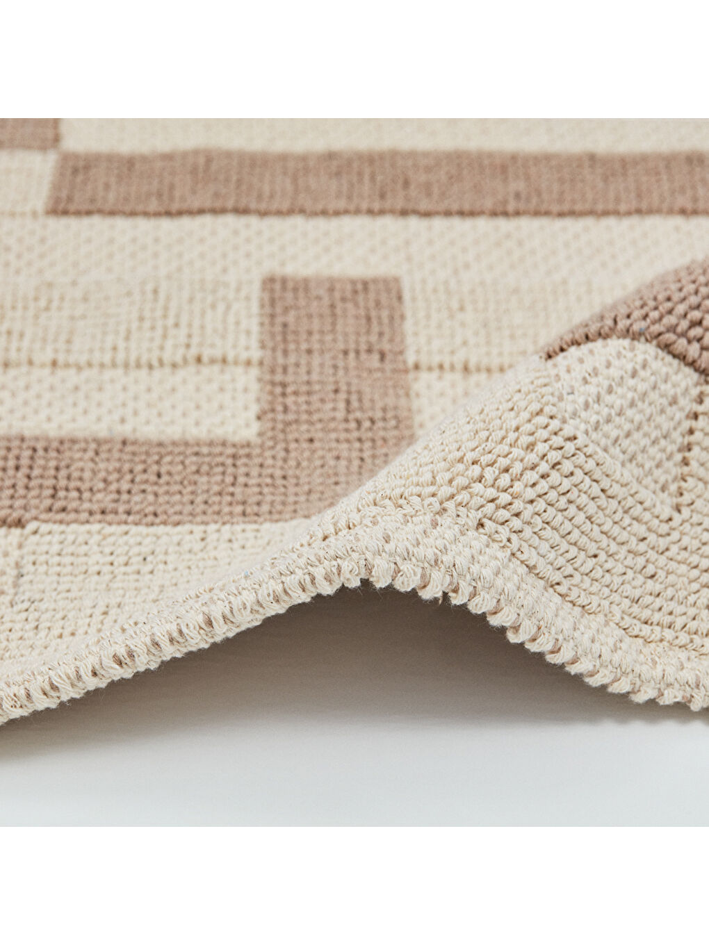 Maze Doğal Pamuklu 2'li Banyo Paspas Seti 60X100+50X60 Cm Bej-3