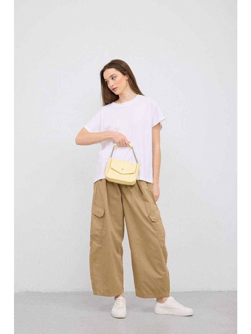 Soshe El Ve Çapraz Çanta Sarı-3