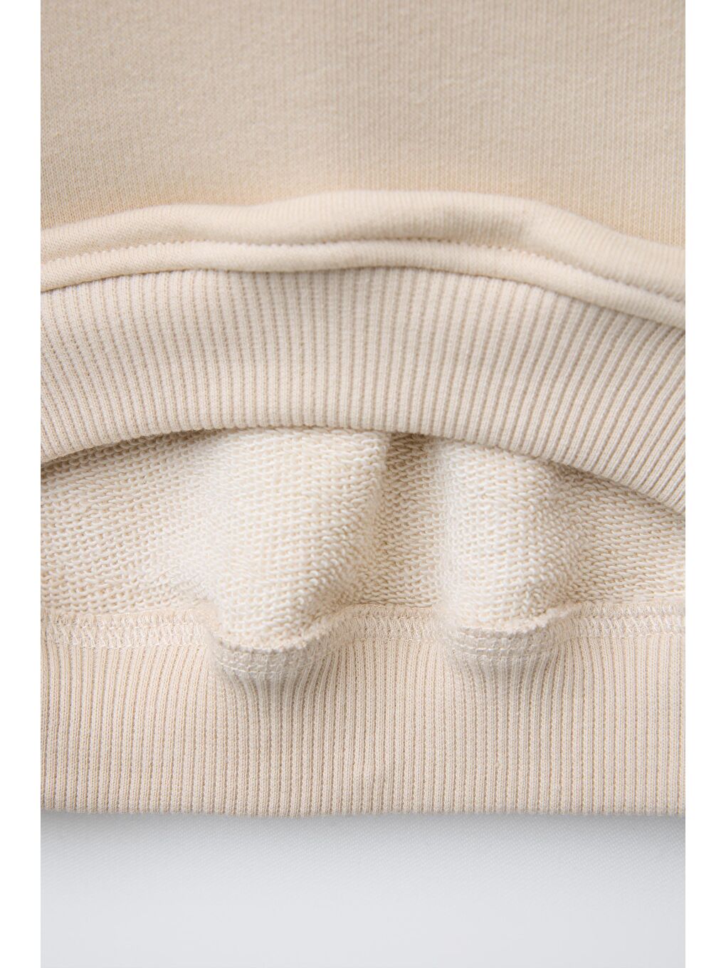 Ekru Kız Çocuk Pamuklu Krem Welcome Day Sweatshirt Ve Fırfır Paça Pantolon Takım - Rahat Günlük Stil-4