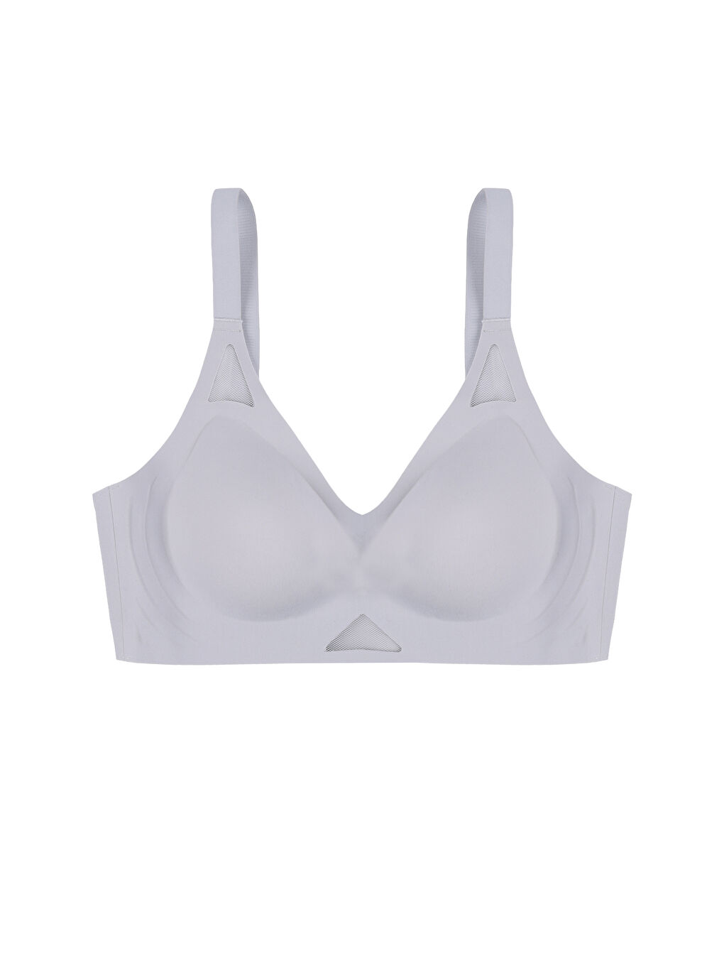 Mavi Balensiz Push Up Dikişsiz Çıkarılabilir Pedli Nefes Alan Sporcu Sütyen-2