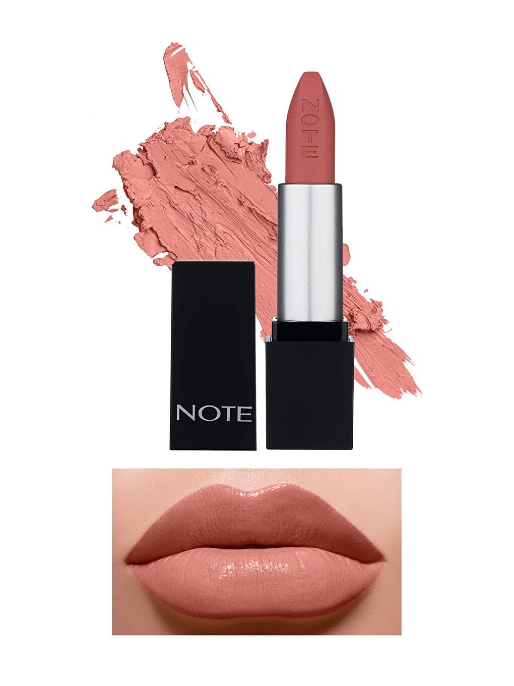 Note Cosmetique Pembe Mattever Lipstick Yarı Mat Saten Bitişli Ruj 06 Sunset Party - Pembe - 1